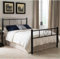 H.J WeDoo Einzelbett Metallbett mit Kopfteil Bettgestell für Kinderzimmer Gästezimmer Schlafzimmer Bett In Schwarz Herz Symbol, 90 x 190 cm