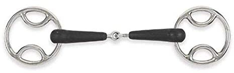 Shires Equikind Plus Bevel Jointed Mouth Bit 5 1/2 inch Silver Black