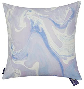 Cotton Canvas Marbling Cushion Cover Decorative Pillowcase 50x50cm Lilac/Purple/Blue 20x20 Marble Ink Throw Pillow Cover Multicoloured Abstract Painted Ocean Art Cotton Print/Cotton Linen