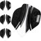 abcdarts Unisex Erwachsene Pentathlon Tribal Dart Flights, Clear, Klassische EU