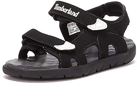 Timberland Perkins Row 2-strap, Unisex-Kinder Peeptoe Sandalen, Schwarz (Nero (Jet Black) Tb0a24ga0151), 32 EU