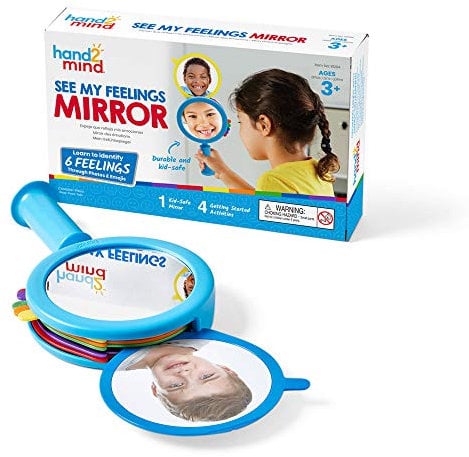 Learning Resources - Espejo para ver mis emociones, juguetes terapéuticos, espejos para niños, montessori, 3 años