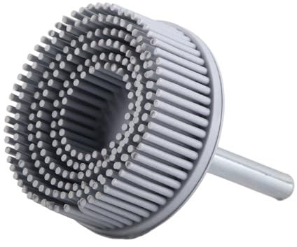 Borstenscheibe mit Pleuel, Bohrmaschine Zubehör für Metall Feinbearbeitung Reinigung Polieren Schleifen Entgraten Entfernen von Rostkratzern(White 120#),Andere Schleifmittel