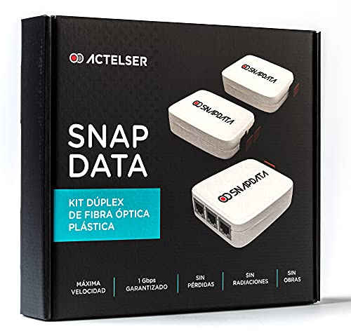 ACTELSER Kit Duplex de Fibra Óptica Plástica Snap Data (40 Metros)
