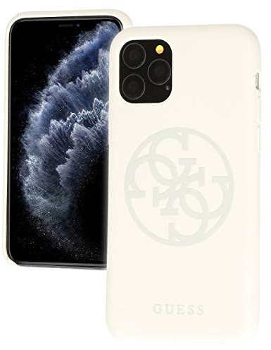 Guess PC/TPU Silicone Tone 4G Case for Apple iPhone 11 Pro - White