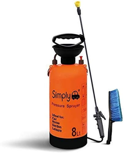 Netagon Portable Pressure Washer Manual Hand Pump Action Power Water Sprayer - Garden, Car, Home & Lesuire Use (8 LITRE)