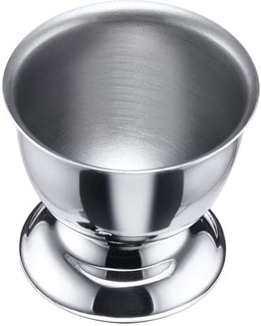 Westmark 4 Eierbecher, mit Fuß, stapelbar, ø 5 cm, Rostfreier Edelstahl, Silber, 20742260