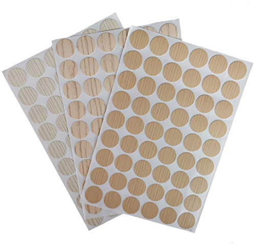 3 PCS Cache Vis Auto Adhésifs Vis Trou Autocollants pour Meubles, Placard, Armoire, 21mm, 54 Pièces Chaque Feuille, Le Trou de vis imperméable Couvre décoratifs de Glissement (A)