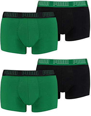 Puma Herren Shortboxer Unterhosen Trunks 4er Pack, Wäschegröße:L, Artikel:-004 Amazon Green