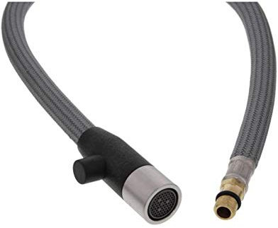 BLANCO Duschschlauch CANDOR-S Edelstahl gebürstet, Grau, 123 mm, 2 Stück für Küchen, Spüle