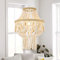 ELYONA Grand lustre à 3 lumières en bois de bouleau, 40,6 cm, suspension rustique, lustre rustique pour chambre à coucher, cuisine, salle à manger, salon, entrée