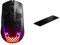 SteelSeries Aerox 3 Wireless Onyx - Souris de Jeu Super légère - 68 g, Design résistant à l’Eau - Autonomie de 200 h & QcK Prism Cloth - Tapis de Souris de Jeu - Illumination RVB 2 Zones - Taille XL
