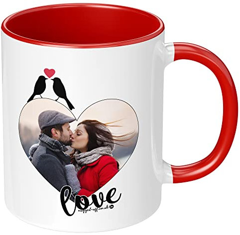 Personalised Mug Ideal Birthday Gift for Him Or Her Valentines Love Heart Mug 11oz Ceramic