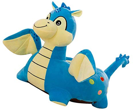 Sharplace Cartoon Tier Kindersitz Sofabezug Babystuhl Sitzsack Ersatzbezug, Fliegender Drache (Blau)
