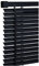 Black Colour - Plain PVC window Venetian Blinds - 25mm Slats - Included Open/Close Wand Control Mechanism, 180cm Width x 150cm Drop