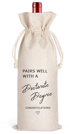 Weintasche Geschenk, Doktorate Degree Gift, Doktoral Degree Wine Bag Gift, Geschenk für Ärzte, passt gut zu einem Arztabschluss