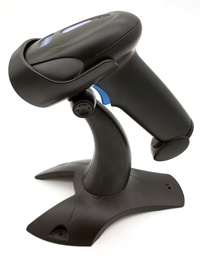 Nilox, Lettore di Codici a Barre 1D e 2D, QR con Tecnologia Laser, Wireless, Con Supporto Incluso, Compatibile con Linux, Android, Windows XP, 7, 8, 10, MacOS, Nero