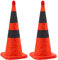 2 Pack 70cm cônes de signalisation pliables/panneau de cône de signalisation/cône de sécurité réfléchissant polyvalent, orangeTaille: 18 pouces / 70cm)