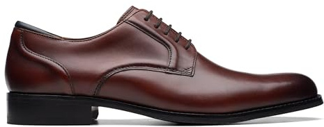 Clarks Craft Arlo Lace Leather Shoes in Standard Fit Size 8 Brown