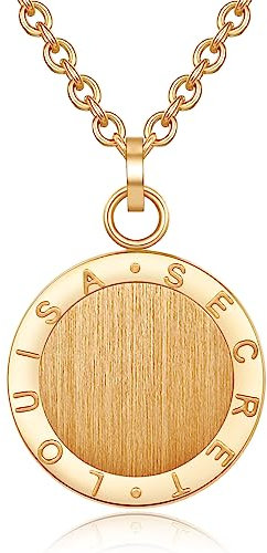 LOUISA SECRET Armband Damen Edelstahl Initial Anhänger Damen Verstellbare Kette Schmuck Damen Geburtstag Weihnachts Valentinstag Jahrestag Geschenk für Sie Frauen Mädchen MaMa (Gold Halskette)