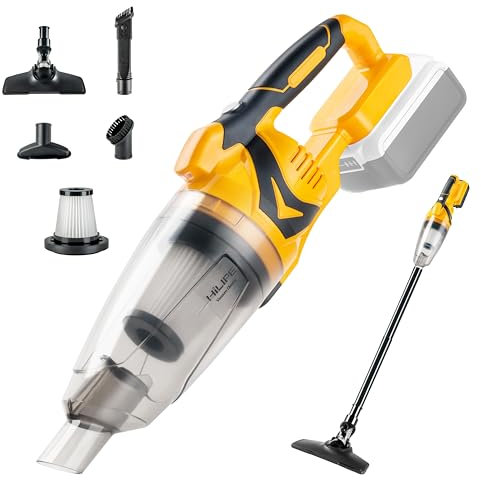 HILIPE Cordless Handheld Vacuum Cleaner for DeWALT 20v Battery, EasyClean Wet Dry Use,Wireless Handheld Vacuum for Car,Home, Boat,Workshop, Pet Hair, Furniture Cleaning (Tool Only No Battery)