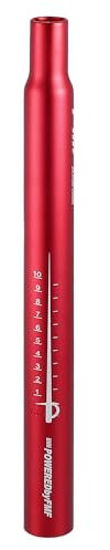 A ABSOPRO Fahrrad Sattelstütze 28,6x350mm Sattelstütze für Mountainbike MTB Rennrad Rot