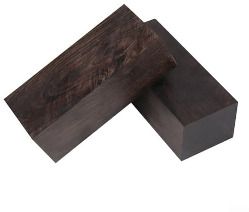 Blocco in legno di ebano, in legno di ebano, vuoto, per lavori fai da te, manico in materiale per intagliare strumenti musicali (2 pezzi)