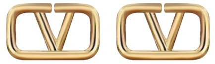 Hanaoops Ohrringe für Damen - 925 Vergoldet Geometrischer Buchstabe V Ohrringe Hypoallergen Quadrate Ohrstecker - Modeschmuck Geschenke (Gold)