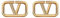 Hanaoops Ohrringe für Damen - 925 Vergoldet Geometrischer Buchstabe V Ohrringe Hypoallergen Quadrate Ohrstecker - Modeschmuck Geschenke (Gold)