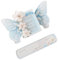 Transparenter stabiler Acryl-Kartenrahmen, dekorativ, elegantes Rosen-Lilien-Muster, für Sammel- und Werbekarten