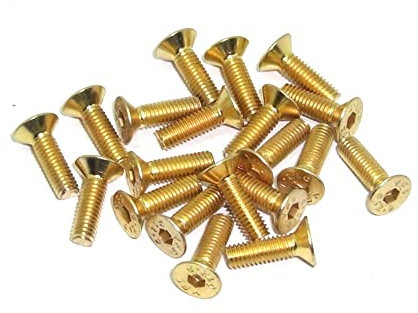 M3x10 DIN7991 goldene Senkkopfschraube Stahl 12,9 Titan Nitrid beschichtet 20 Stück rcbay M3 Innensechskant