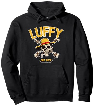 Chapeau de paille Pirates Singe D Luffy Skull Crossbones Anime Sweat à Capuche
