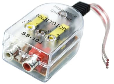 Convertidor de salida de líneas estéreo,Convertidor de salida de líneas altas a bajas - Convertidor de señal de audio estéreo para coche, alto y bajo - Convertidor de señal de altavoz para automóviles