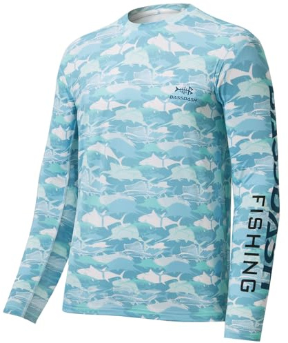 Bassdash Herren Camo Angeln T-Shirt UPF 50 + Langarm Schnell Trockene Leichte T-Shirts FüR Outdoor-Wandern Kajak Atmungsaktiv Surfen Angeln Wandern Top FS37M