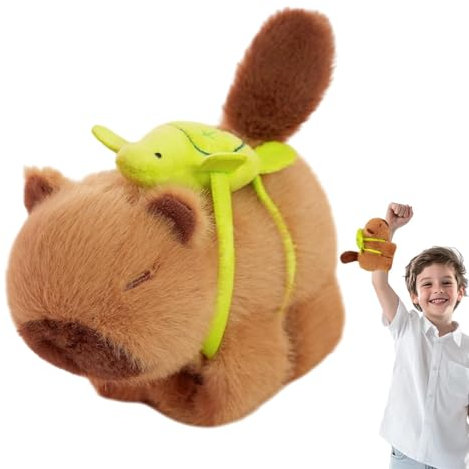 Handgelenk Slap Armband gefüllt, Plüschtier -Snap -Armbänder,Capybara Stoffed Plush Slap Armband - Schulstart Tag Geburtstags Handgelenk Dekoration Tier Hugger Puppe für Klassenzimmer,