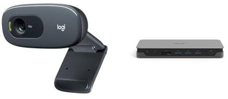 Logitech C270 Webcam Streaming & Acer USB C Docking Station