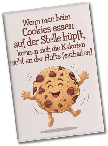 Cookie mit Spruch Souvenir Souvenir Magnet für Keks-Liebhaber Lustiger Souvenir Magnet für humorvolle Keksfreunde