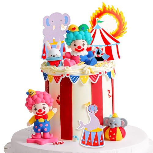 Zirkus Kuchen Dekoration Zirkus Geburtstag Dekorationen Kugeln Kuchen Picks für Karneval Geburtstag Baby Dusche Party Supplies Dekoration
