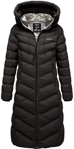 REPUBLIX Damen Gefütterte Winter Jacke Mantel Parka mit großer Kapuze RJ-8025