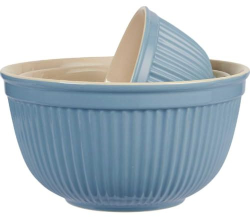 IB Laursen MYNTE Schalensatz BLUE BELL Blau 3er Set Keramik Schüsseln Geschirr
