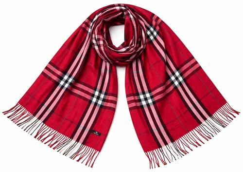 KARMA.DIEM XXL Oversize Schal Damen & Herren – Kuschelig weicher Cashmere Feel Tartan Karo Schal – Großer karierter Plaid Schal im Schottischen Stil – Fashion Wrap 180x68 cm – Unisex