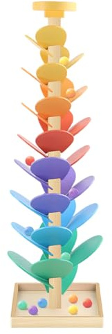 Arbre Musical en Bois pour Tout-Petits, Jouets Montessori avec 12 Boules colorées et mélodies apaisantes, Jouet sensoriel pour Enfants de 3 à 5 Ans