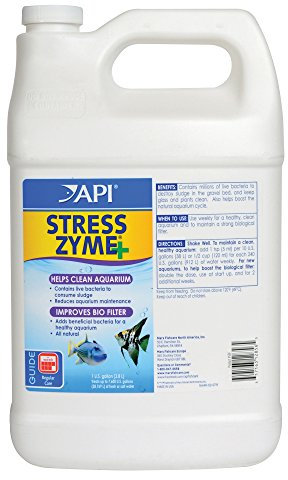 API STRESS ZYME Freshwater and Saltwater Aquarium Cleaning Solution 3.78-Litre Bottle,White