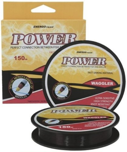Angelschnur Power Waggler sinkend 0,23mm Tragkraft 5,94kg,150m, Farbe schwarz