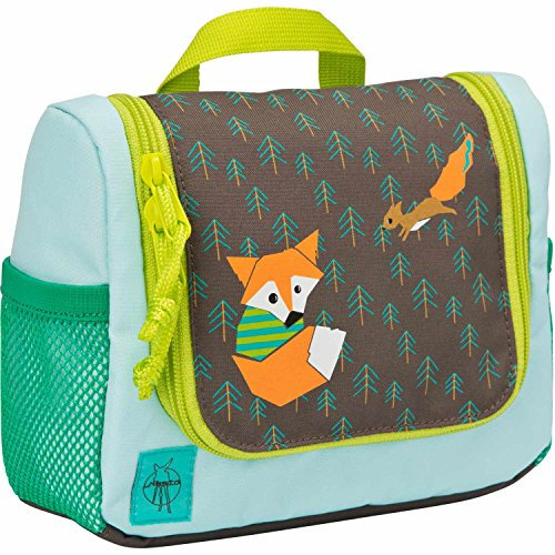 LÄSSIG Kinder Kulturtasche Waschbeutel Waschtasche Kulturbeutel zum Hängen, 20 cm/Mini Washbag Little Tree, Fox