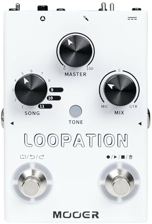 Mooer MVP3 Loopation Vocal‑ & Instrument‑Looper, 11 Speicherplätze, Reverb, XLR/Line, 48 V