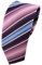 TigerTie - schmale Designer Krawatte in lila dunkellila rosa blau creme gestreift