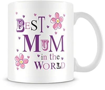 Behind The Glass - The Best Mum in The World (Purple) - Printed Mother's Day Mug, Ceramic, 11fl.oz.