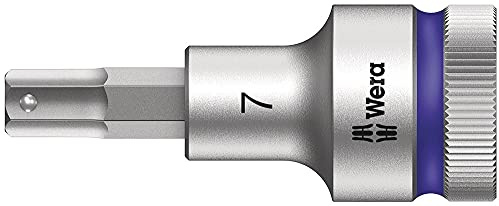 Wera 05003823001 8740 C HF ZYKLOP BIT SOCKET WITH 1/2 DRIVE WITH HOLDING FUNCTION 7 X 60 MM