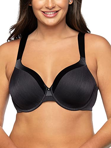 Vanity Fair Women's Illumination Full Figure Zoned-In Support Bra 76338, Midnight Black, 42D